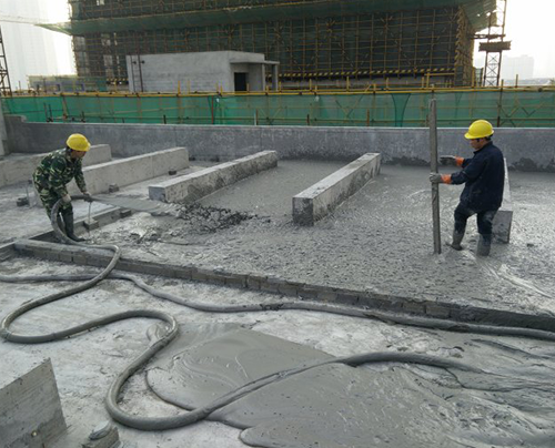 发泡混凝土施工现场
