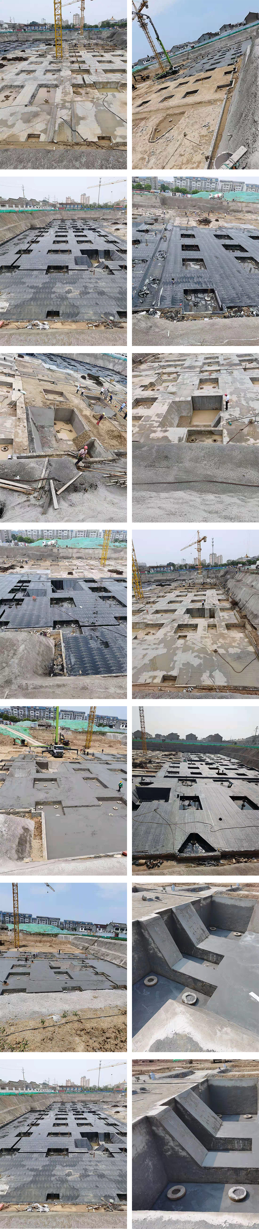 淮安区东南医院地下车库底板施工