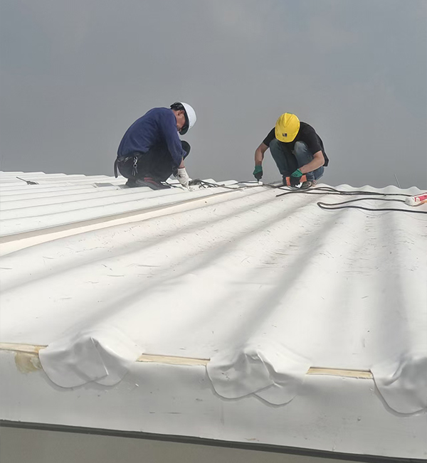 淮安昊帆生物医药有限公司TP0卷材施工现场