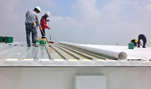 淮安昊帆生物医药有限公司TP0卷材施工现场